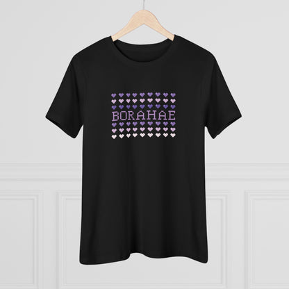 OT7 Women's Shirt - 8-Bit Borahae - Retro Fanmade BTS Merch - Soft Jersey T-Shirt