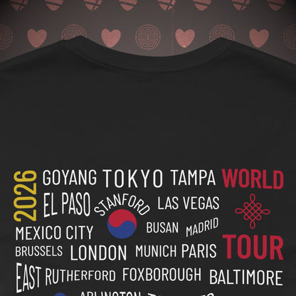 OT7 Short Sleeve Shirt - What's Your Arirang? Globe and Cities - Unisex Jersey T-Shirt