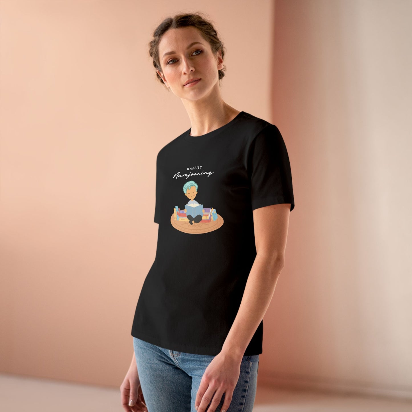 Namjoon Women's Tee - Happily Namjooning - Fanmade BTS Merch - Soft Jersey T-Shirt