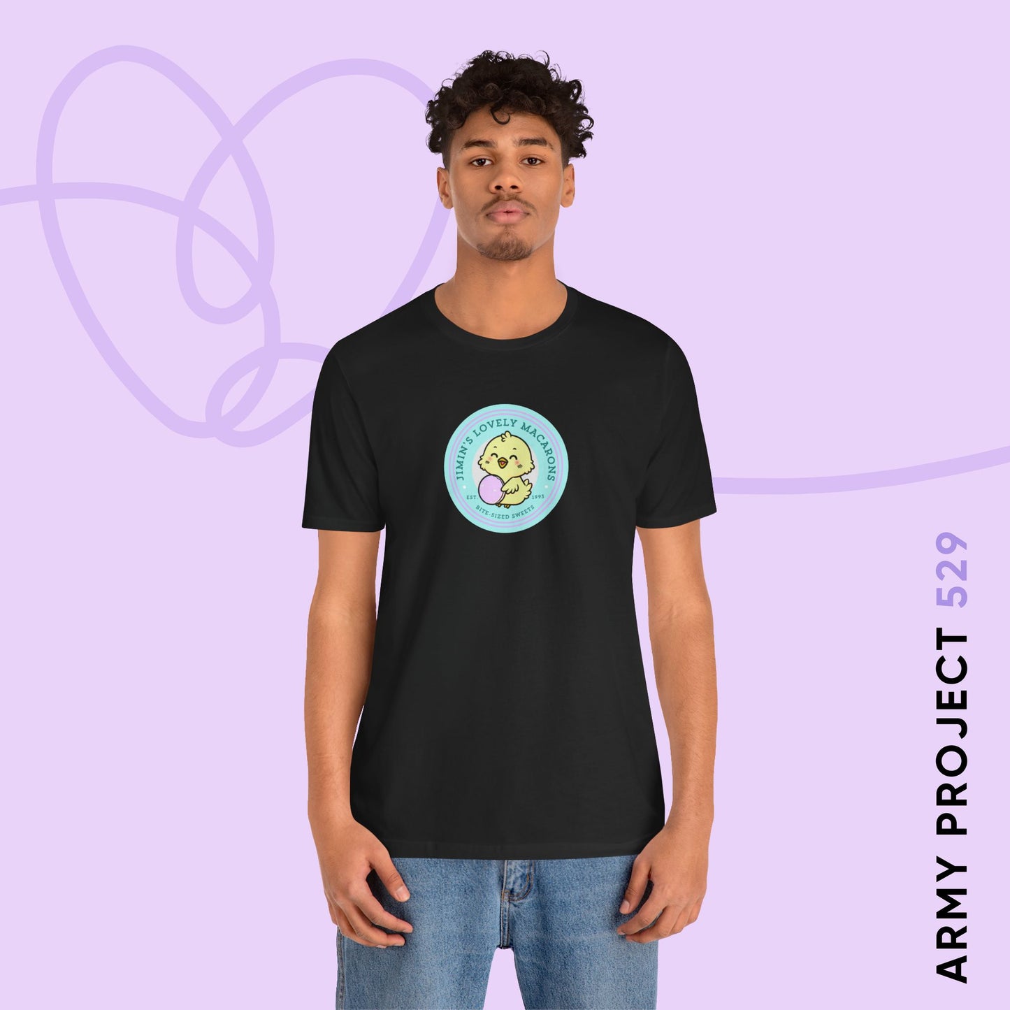 Jimin Lovely Macarons Unisex Jersey Short Sleeve Tee