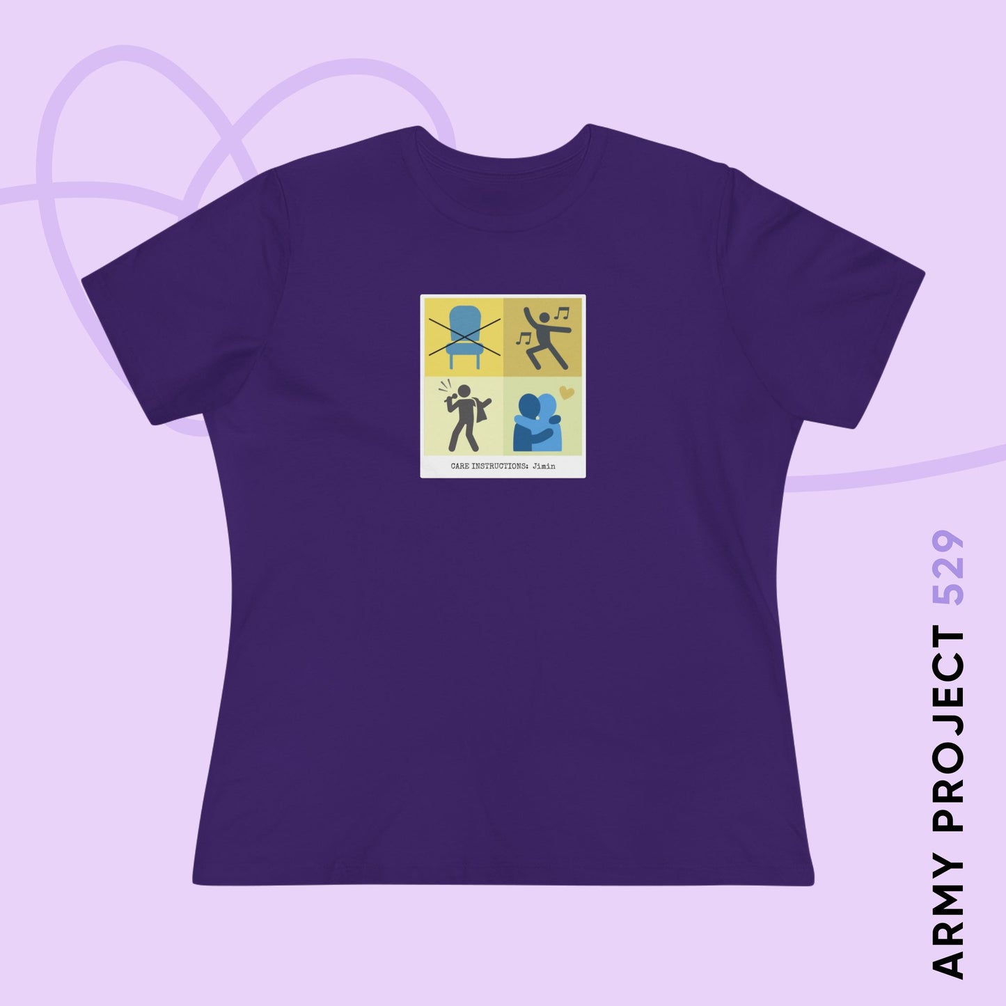 Jimin Women's Tee - Funny Fanmade BTS Merch - Care Instructions - Soft Jersey T-Shirt