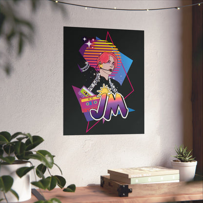Jimin Wall Art - Fanmade BTS Retro Series - 80s Pop Aesthetic - Matte Poster