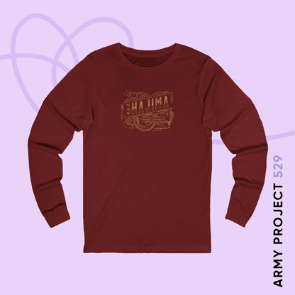 Yoongi Long Sleeve Shirt - Woodcarving Hajima (Bronze) - Fanmade BTS Merch - Unisex Jersey T-Shirt
