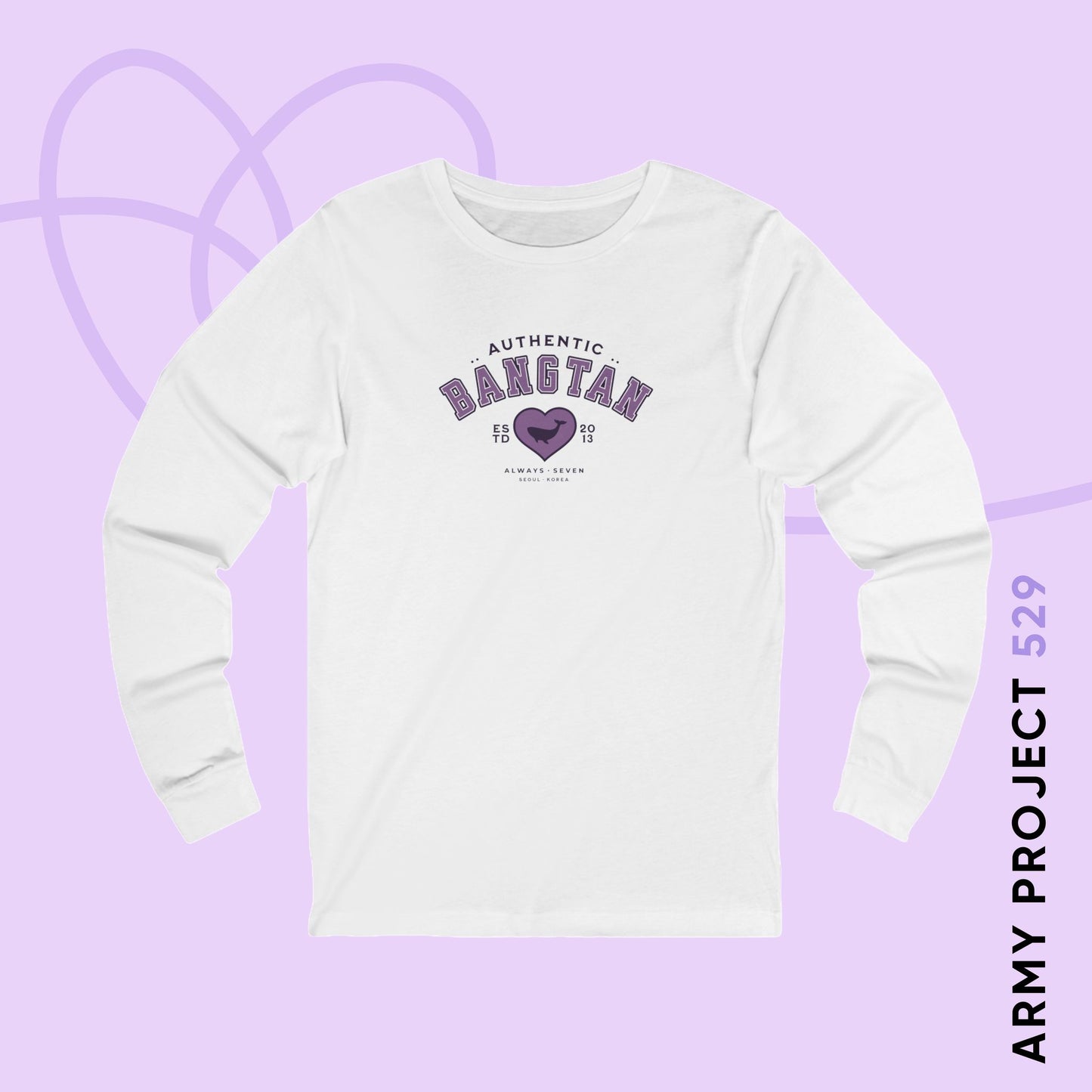 OT7 Long Sleeve Shirt - Bangtan Athletics - Fanmade BTS Merch - Unisex Jersey T-Shirt