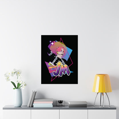Jimin Wall Art - Fanmade BTS Retro Series - 80s Pop Aesthetic - Matte Poster