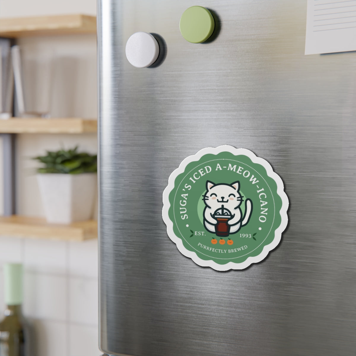 SUGA Iced A-meow-icano Bakery Series Die-Cut Magnet