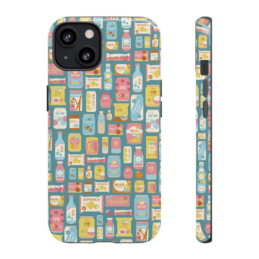 Sweet Pastel Korean Snacks Tough Phone Case - Cute K-Pop Merch - iPhone, Galaxy, Pixel Cover