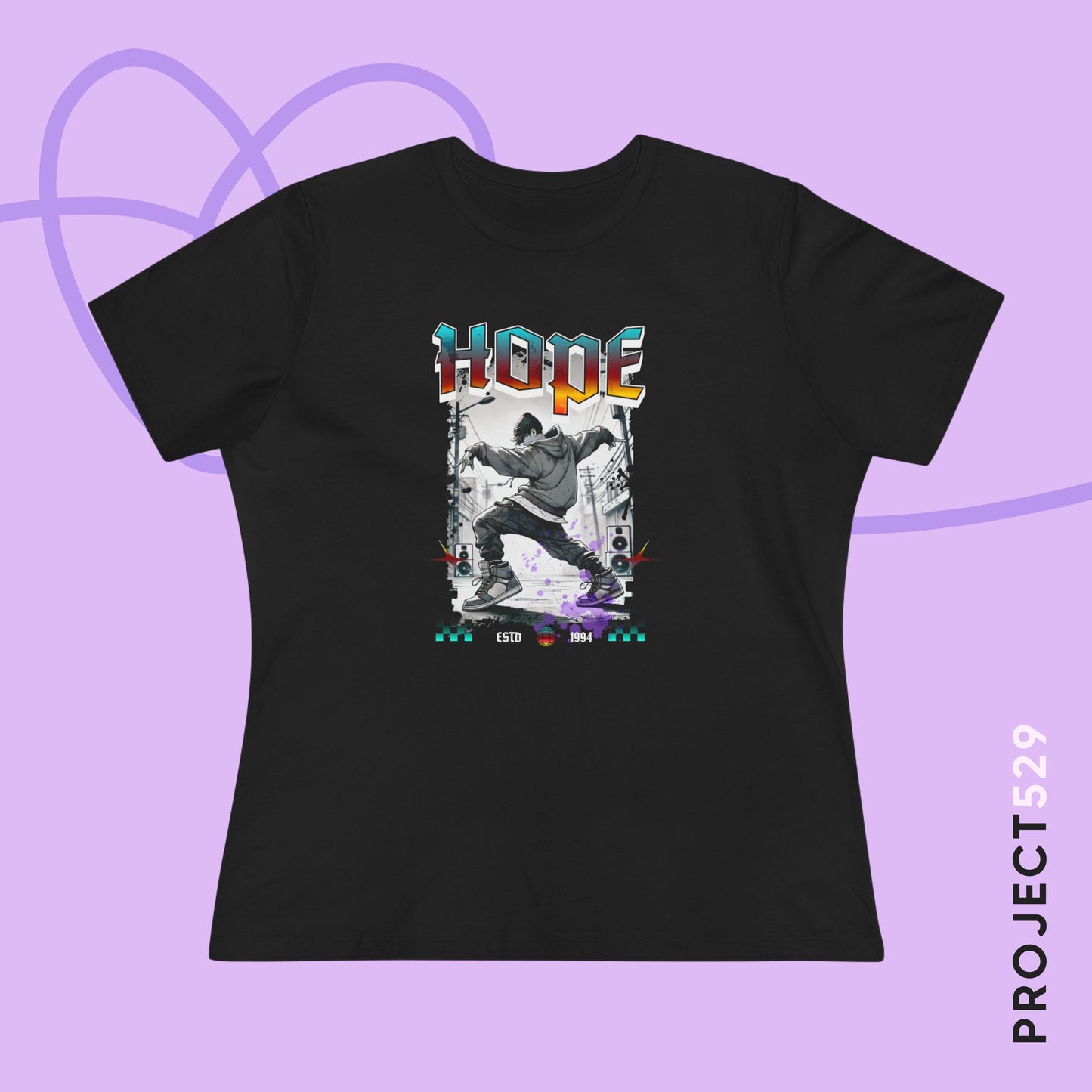 Hobi 1990s Retro Series Women's Relaxed Jersey Short Sleeve Tee