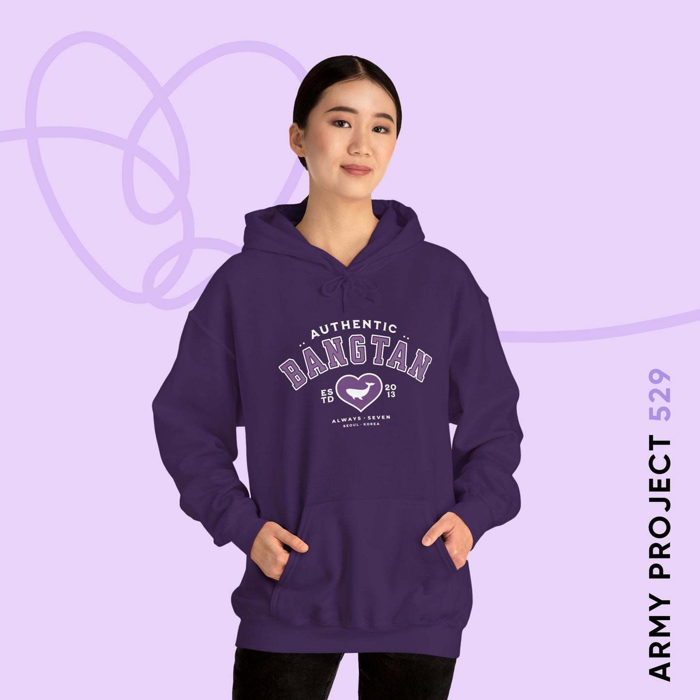 OT7 Hoodie - Bangtan Athletics - Fanmade BTS Merch - Cozy Unisex Sweatshirt