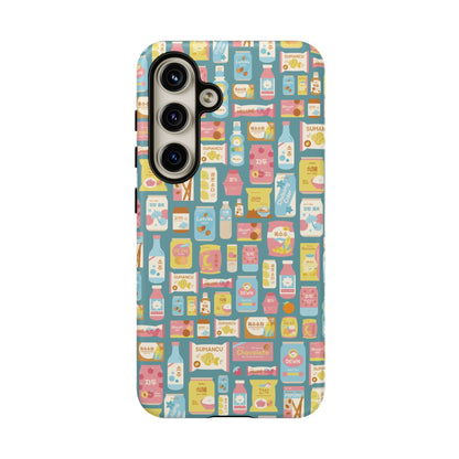 Sweet Pastel Korean Snacks Tough Phone Case - Cute K-Pop Merch - iPhone, Galaxy, Pixel Cover