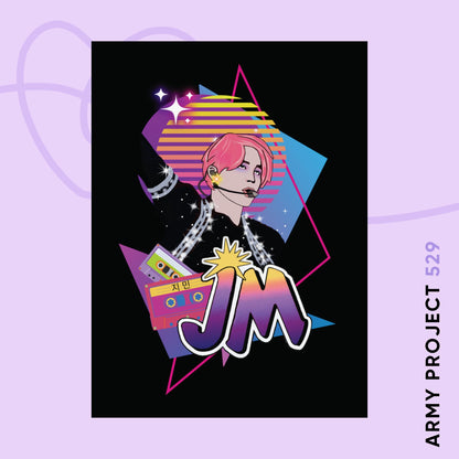 Jimin Wall Art - Fanmade BTS Retro Series - 80s Pop Aesthetic - Matte Poster