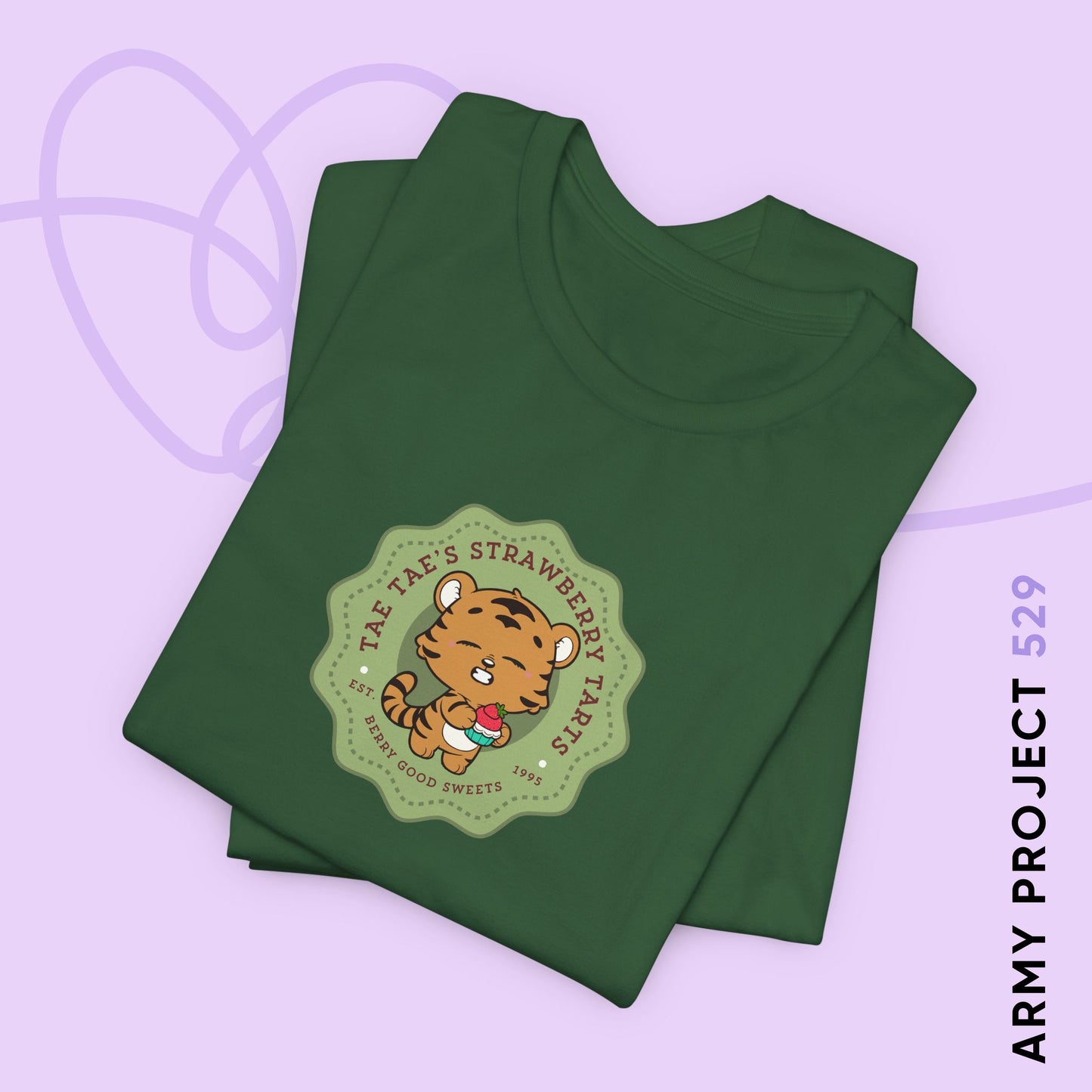 Tae Tae Strawberry Tarts Unisex Jersey Short Sleeve Tee