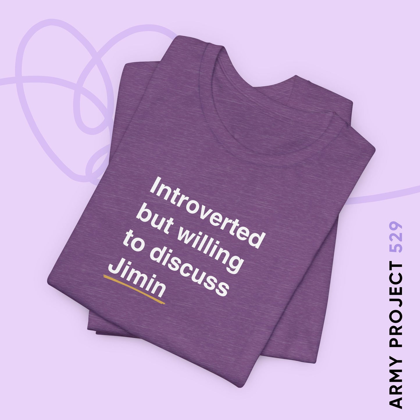 Jimin Bias Short Sleeve Shirt - Introverted But Willing to Discuss Jimin - Fanmade BTS Merch - Unisex Jersey T-Shirt