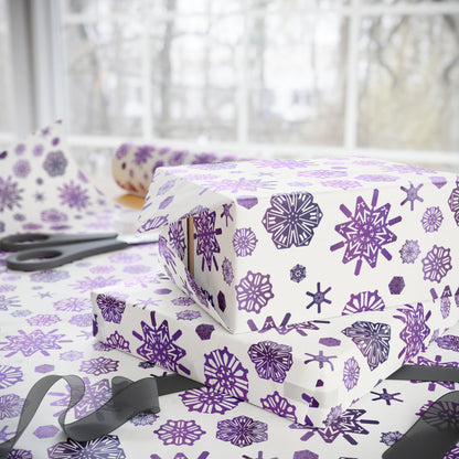 OT7 Wrapping Paper - Secret Snowflakes (White) - Subtle Fanmade BTS Merch - ARMY Gift Wrap