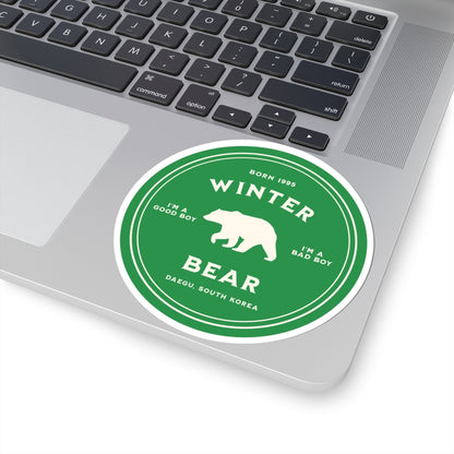 Taehyung Vinyl Sticker - Fanmade BTS Nickname Merch - Winter Bear - Permanent Adhesive
