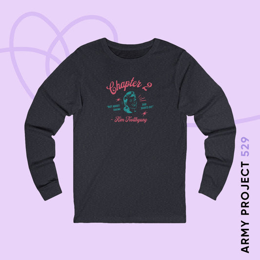 Taehyung Long Sleeve Shirt - 'Kim Trollhyung' - Fanmade BTS Merch - Unisex Jersey T-Shirt