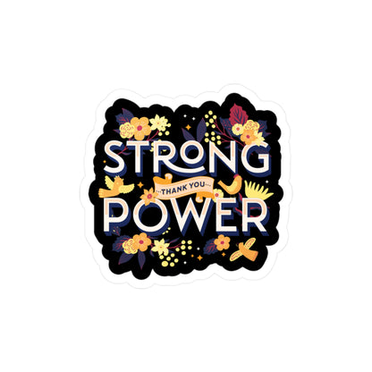 Strong Power Thank You Kiss-Cut Vinyl Decals