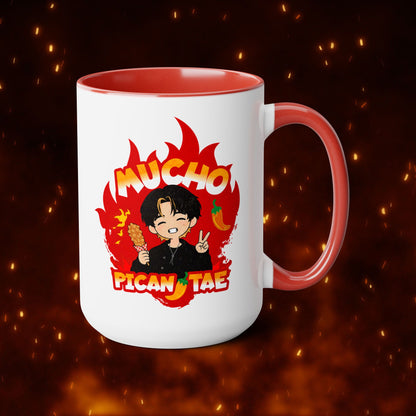 Taehyung Coffee Mug - Mucho PicanTae - 15 oz Two-Tone