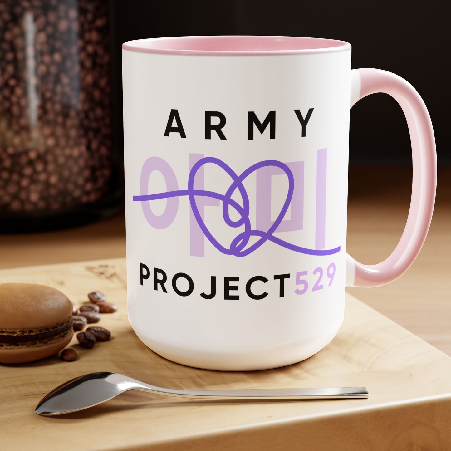 ARMY Project 529 Logo Two-Tone 15 oz Coffee Mug