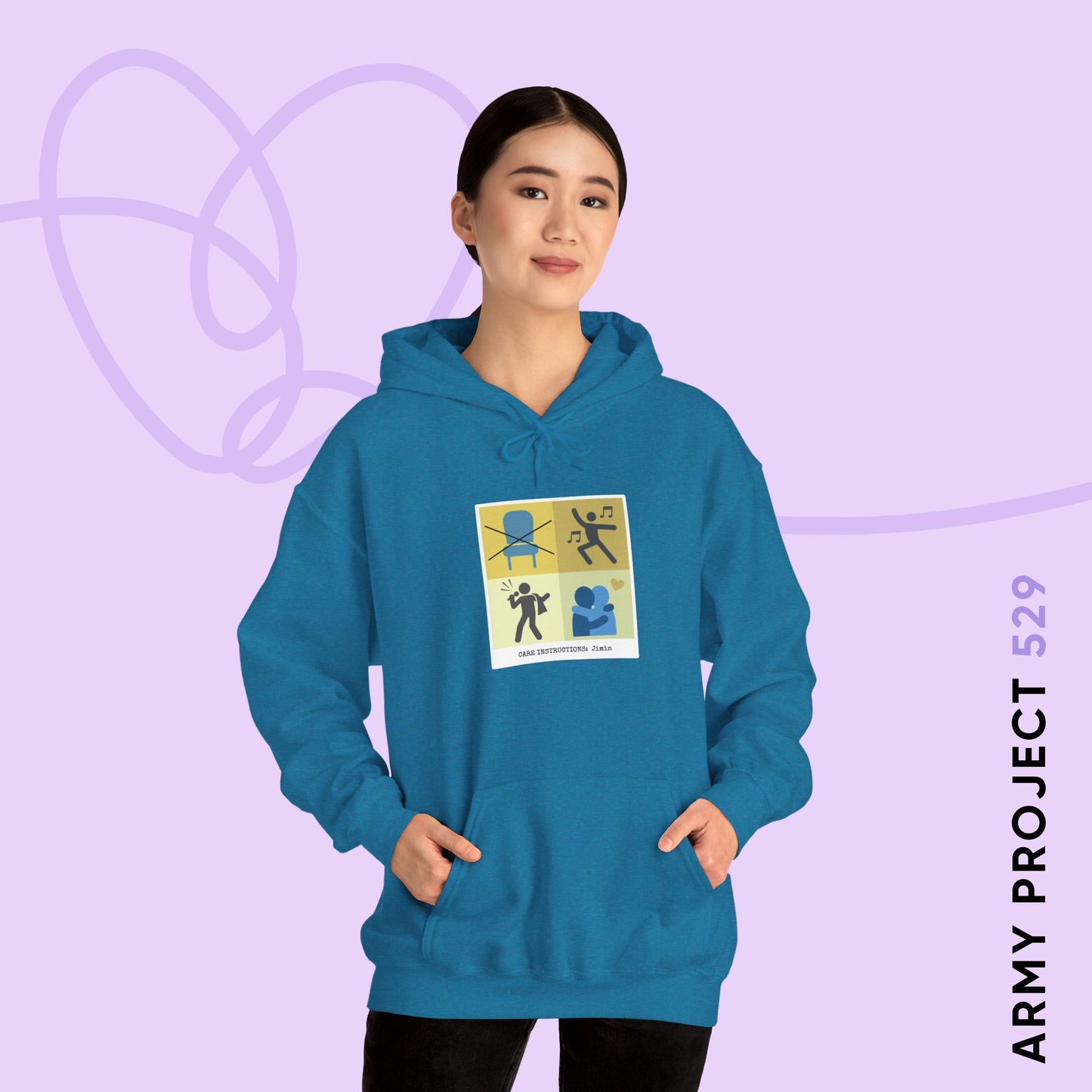 Jimin Hoodie - Funny Fanmade BTS Merch - Care Instructions - Cozy Unisex Sweatshirt