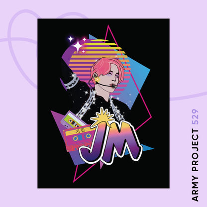 Jimin Wall Art - Fanmade BTS Retro Series - 80s Pop Aesthetic - Matte Poster