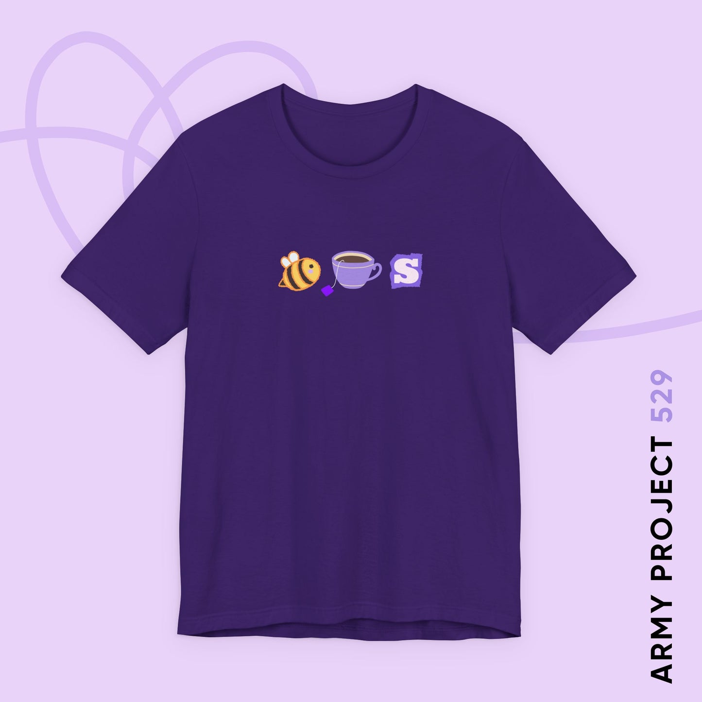 OT7 Short Sleeve Shirt - Bee Tea Ess - Fanmade BTS Merch - Unisex Jersey T-Shirt
