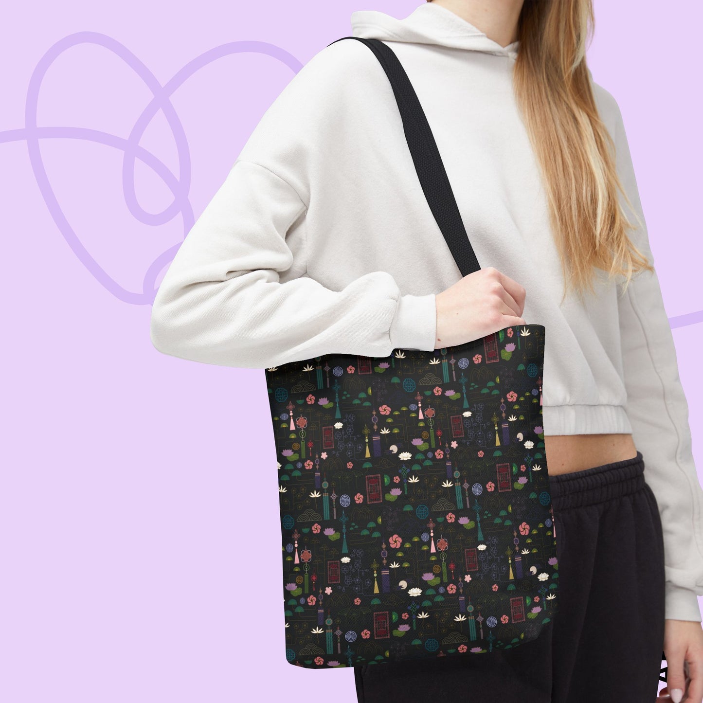 Norigae Night Garden Tote Bag