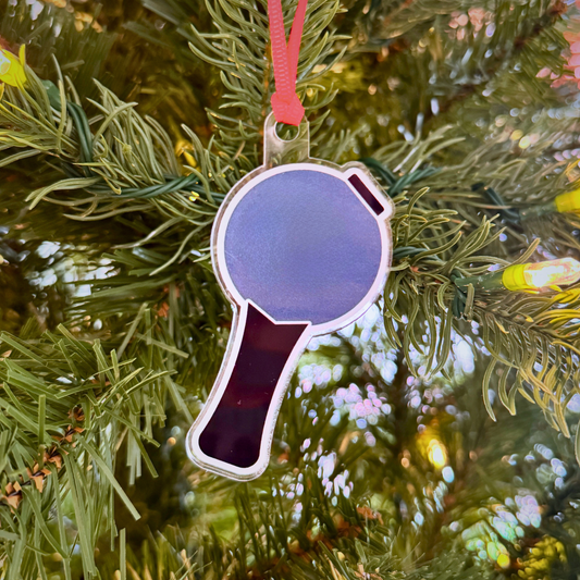 Yoongi Holiday Ornament - Bangtan Lightstick - Fanmade BTS Merch - Custom-Cut Acrylic