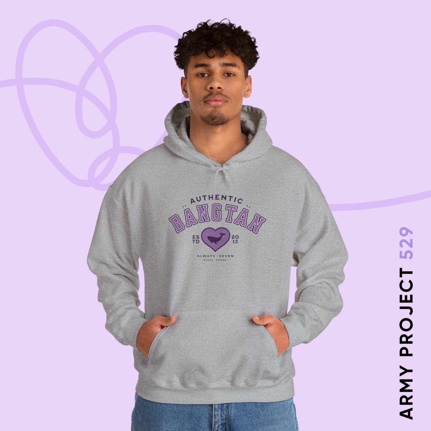 OT7 Hoodie - Bangtan Athletics - Fanmade BTS Merch - Cozy Unisex Sweatshirt