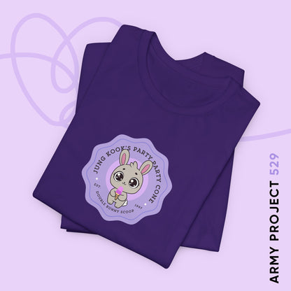 Jung Kook Short Sleeve Shirt - Cute Fanmade BTS Merch - Jung Kook's Party Party Cone - Soft Unisex T-Shirt