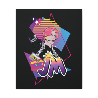 Jimin Canvas Wall Art - Fanmade BTS Retro Series - 80s Pop Aesthetic - Framed Wall Decor