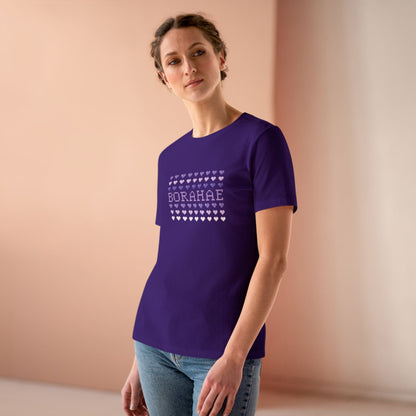 OT7 Women's Tee - 8-Bit Borahae - Retro Fanmade BTS Merch - Soft Jersey T-Shirt