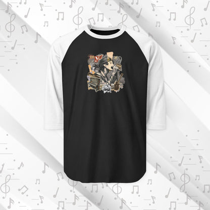 Yoongi Baseball Tee - Fanmade BTS Retro Series - 2010s Rock Aesthetic - 3/4 Sleeve Unisex T-Shirt