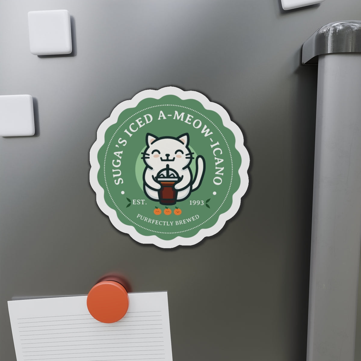 SUGA Iced A-meow-icano Bakery Series Die-Cut Magnet
