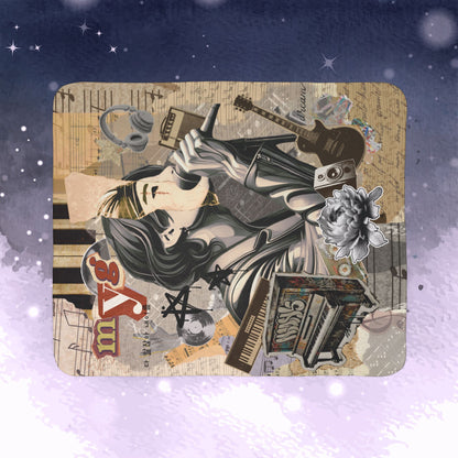 Yoongi Throw Blanket - Retro Series - 2010s Grunge Rocker Aesthetic - Cozy Fleece Sherpa Blanket