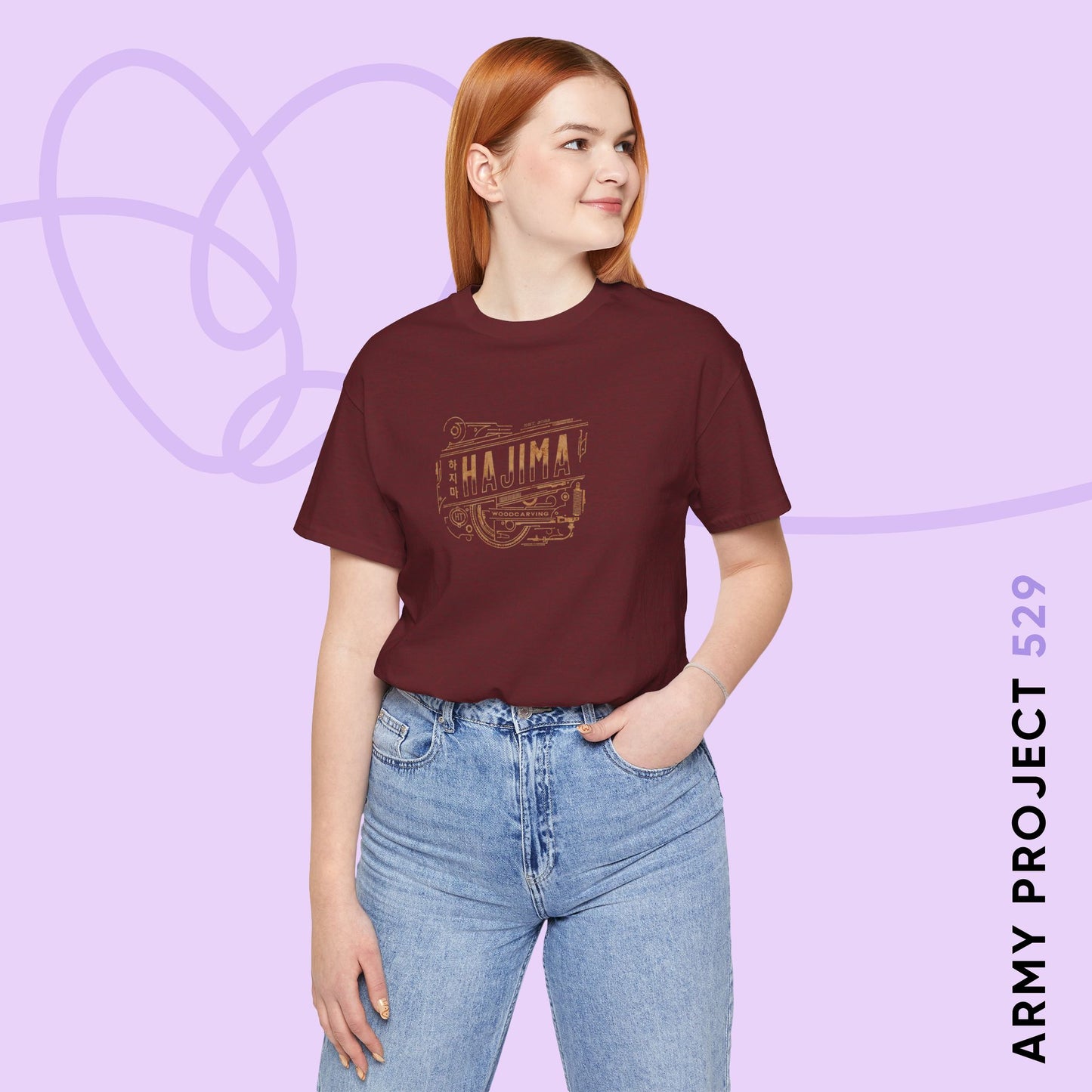 Yoongi Short Sleeve Shirt - Woodcarving Hajima (Bronze) - Fanmade BTS Merch - Unisex Jersey T-Shirt