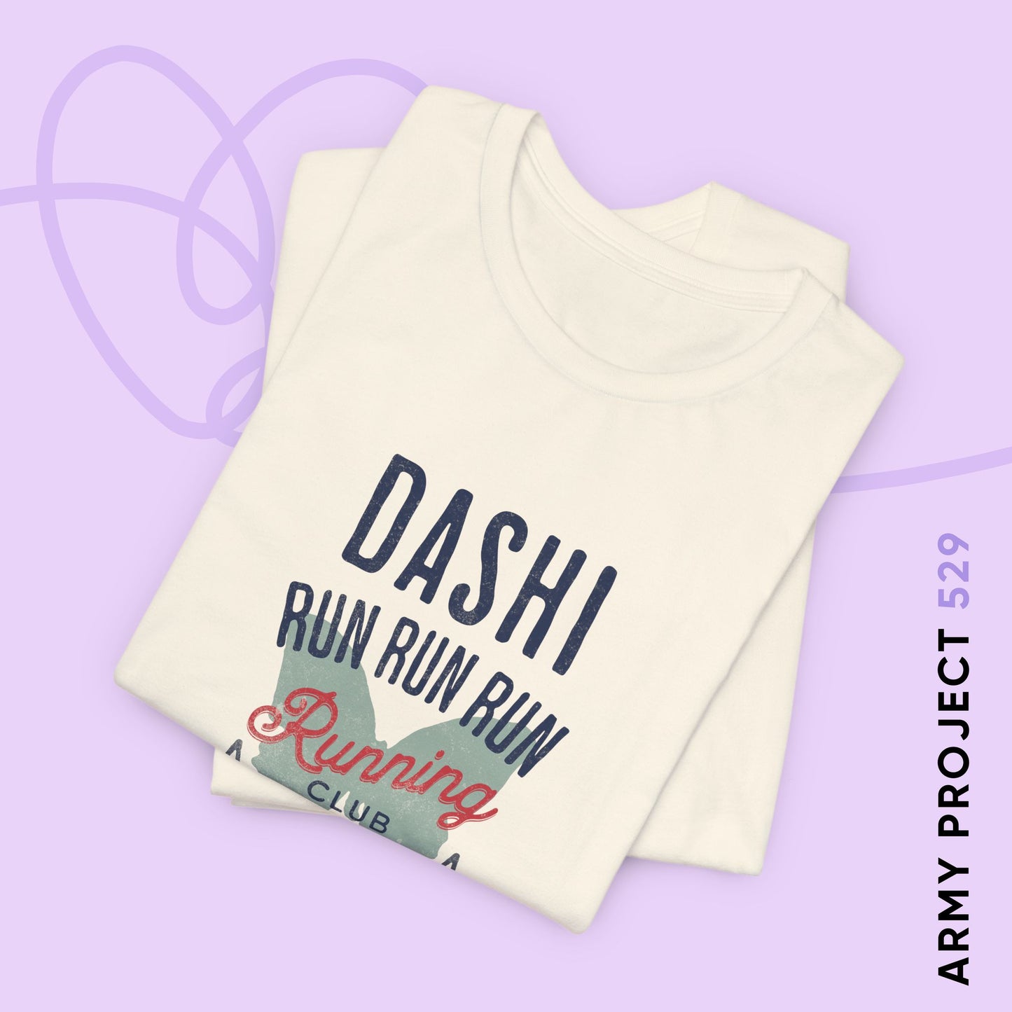 OT7 Short Sleeve Shirt - Dashi Running Club - Fanmade BTS Merch - Unisex Jersey T-Shirt