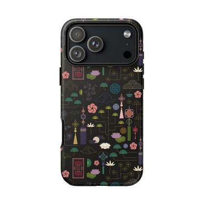 Norigae Night Garden Tough Phone Case - Elegant K-Pop Merch - iPhone, Galaxy, Pixel Cover