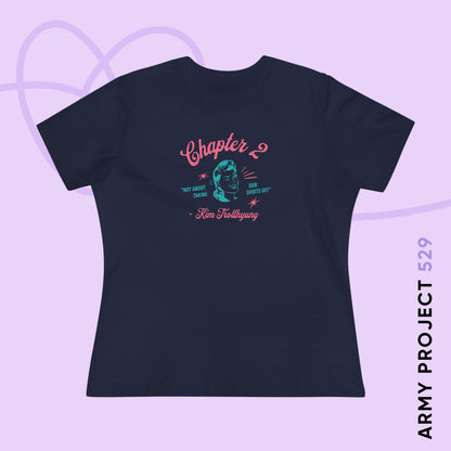 Taehyung Women's Tee - 'Kim Trollhyung' - Fanmade BTS Merch - Soft Jersey T-Shirt