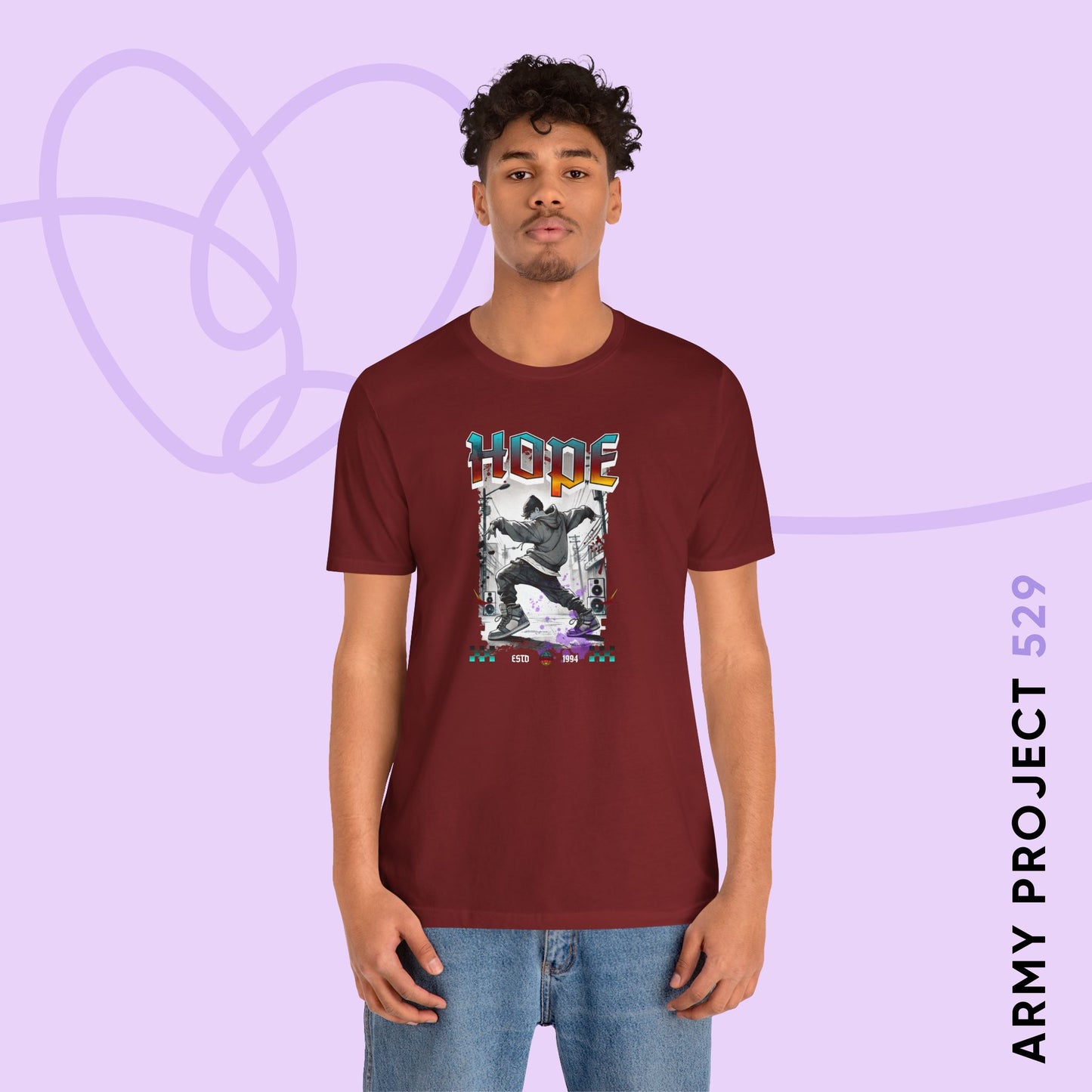 Hobi 1990s Retro Series Unisex Jersey Short Sleeve Tee