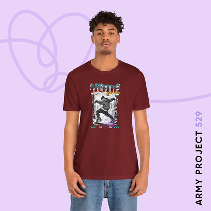 Hobi Short Sleeve Shirt - Fanmade BTS Retro Series - 90s Hip-Hop Aesthetic - Soft Unisex T-Shirt