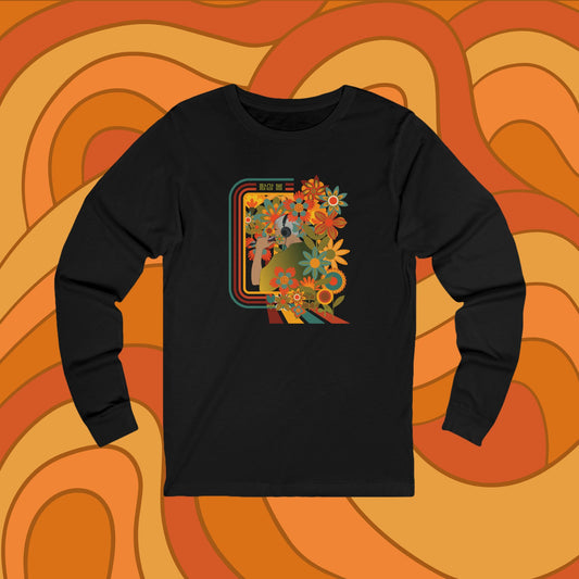 Namjoon Long Sleeve Shirt - Fanmade BTS Retro Series - 70s Bohemian Aesthetic - Soft Unisex T-Shirt