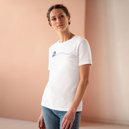 AP529 Korea Heartline Logo Women's Relaxed Jersey Short Sleeve Tee