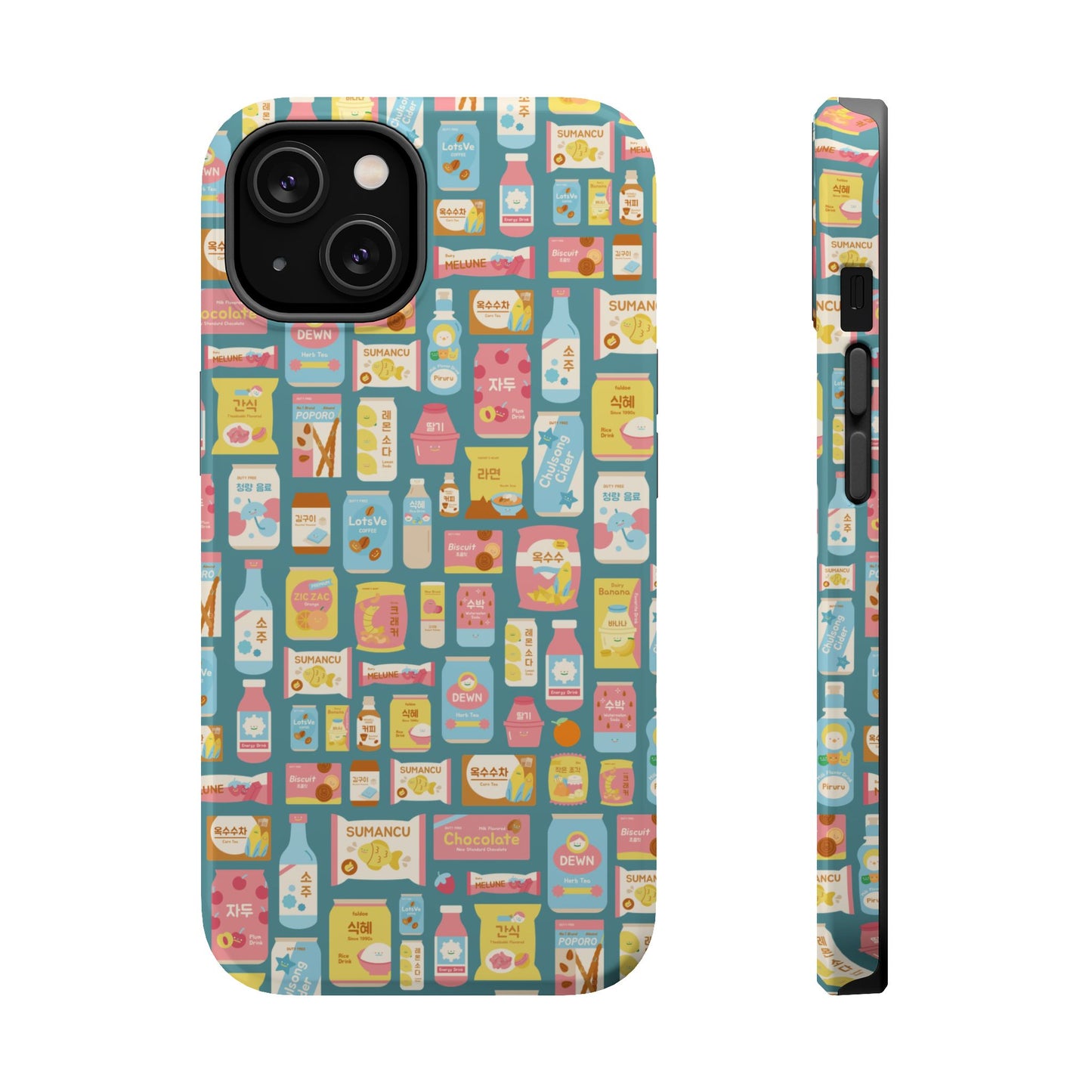 Sweet Pastel Korean Snacks Magnetic Tough Phone Case - Cute K-Pop Merch - iPhone, Galaxy, Pixel Cover