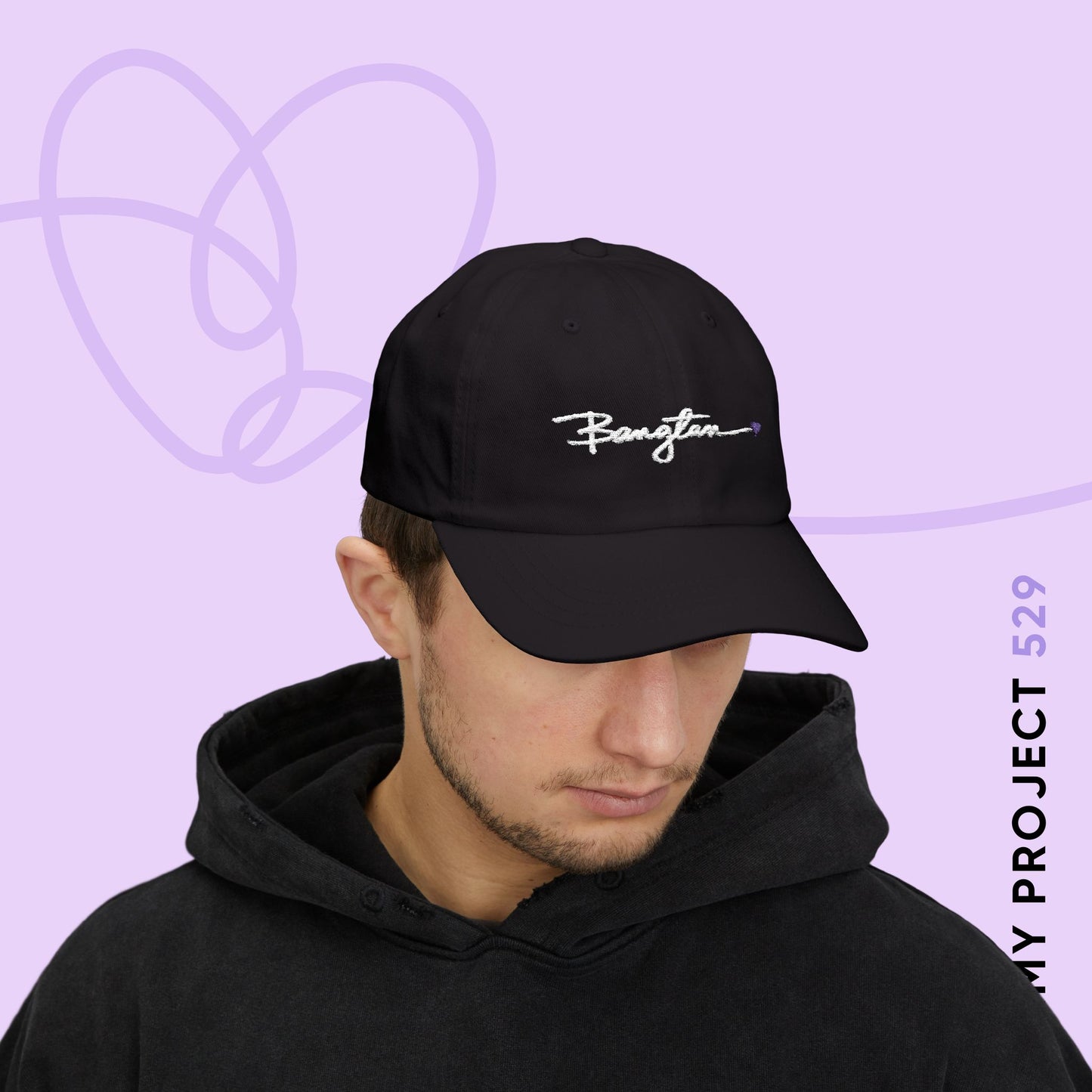 OT7 Baseball Cap - Embroidered Handwritten Bangtan - Fanmade BTS Merch - Unisex Baseball Hat