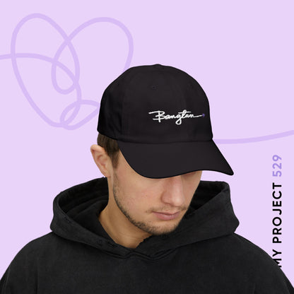 OT7 Baseball Cap - Embroidered Handwritten Bangtan - Fanmade BTS Merch - Unisex Baseball Hat