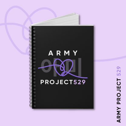 ARMY Project 529 Notebook - Practical ARMY Merch - Lined Spiral Journal