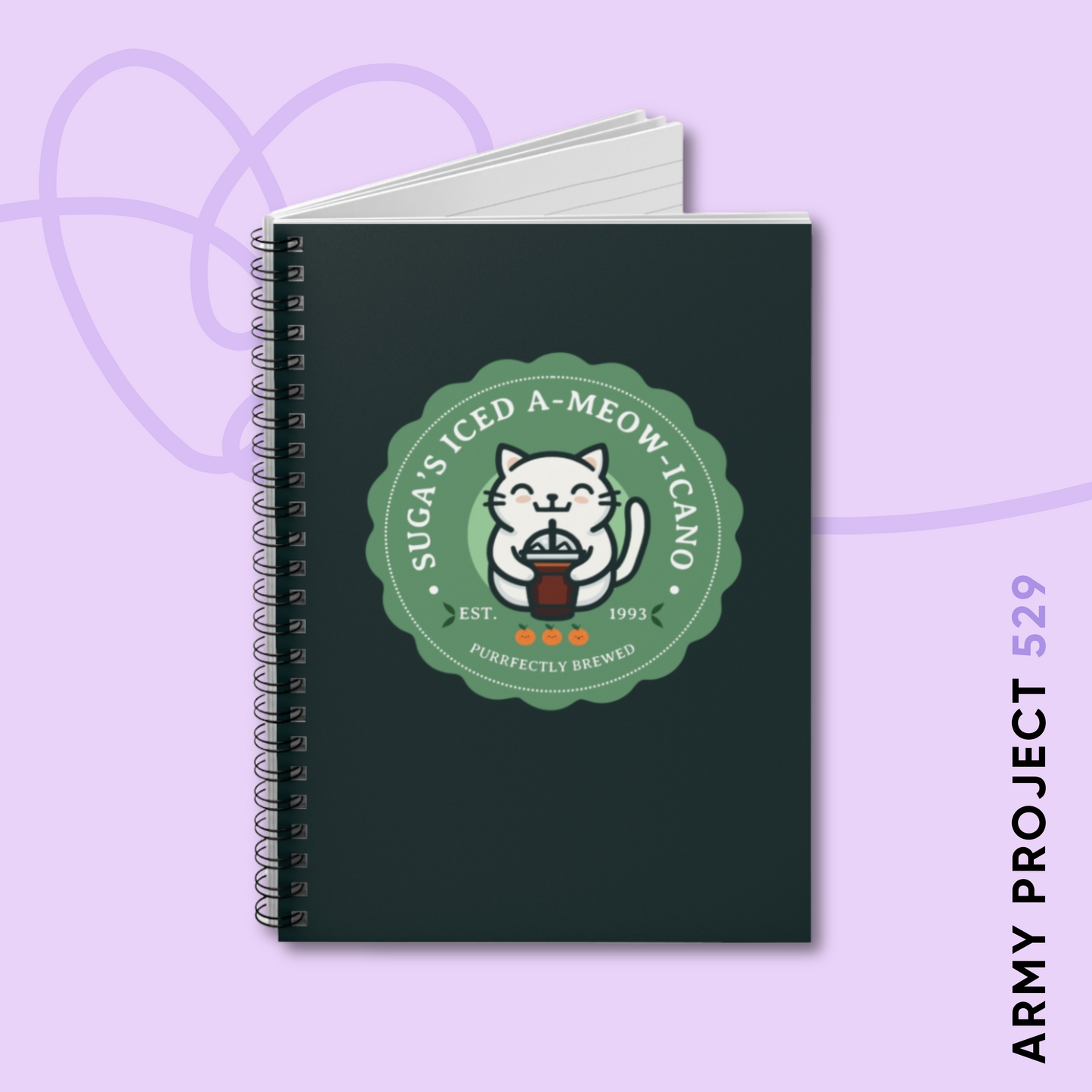 SUGA Iced A-meow-icano Bakery Series Spiral Notebook