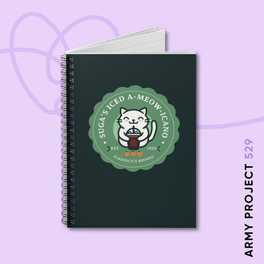 SUGA Iced A-meow-icano Bakery Series Spiral Notebook