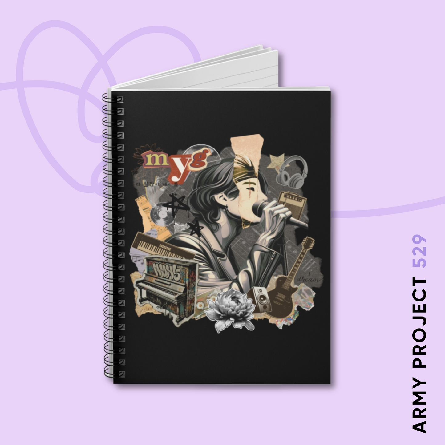 Yoongi 2010s Retro Series Spiral Notebook